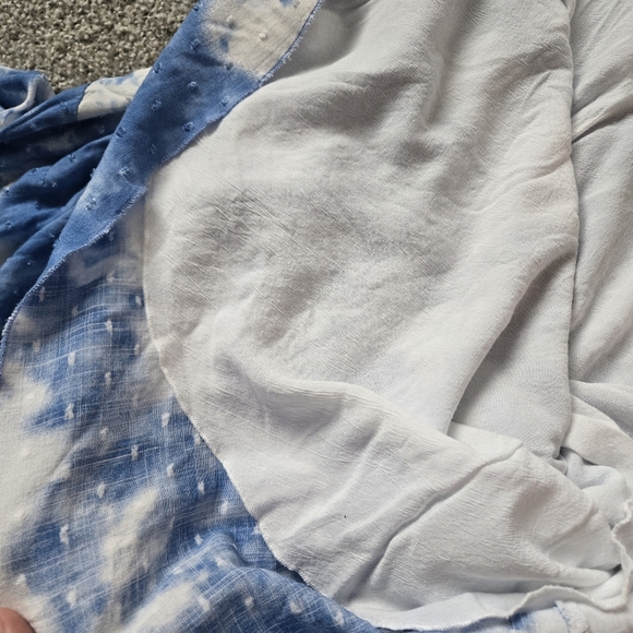 Women's Dresss 100% Viscose Blue White Tie Dye Size M - Picture 8 of 10